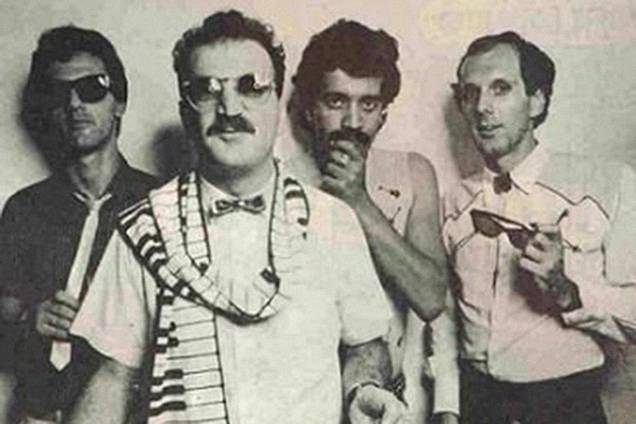 Kid Vinil, segundo da esquerda para a direita, na banda Magazine nos anos 80, que emplacou sucessos como "Tic Tic Nervoso"