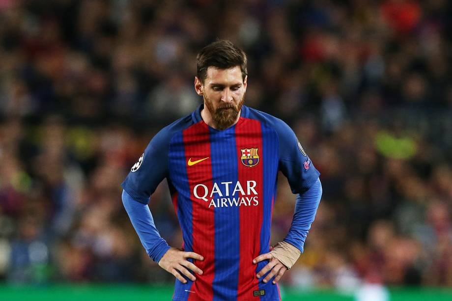 Lionel Messi, do Barcelona, durante partida contra  a Juventus, pela Liga dos Campeões