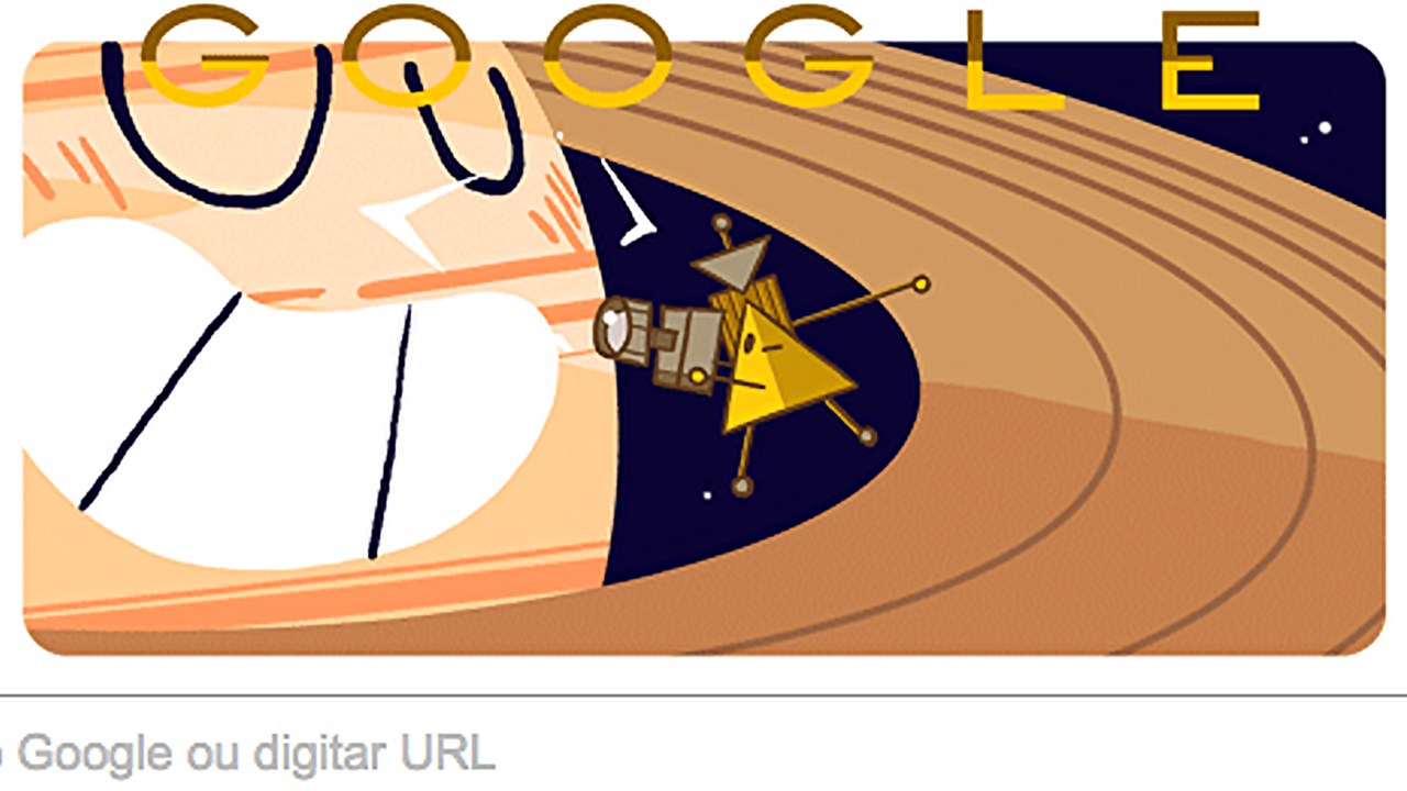 Nave Cassini, da NASA, homenageada pelo Google
