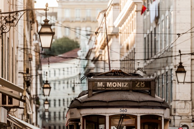 Bondinho nas ruas de Lisboa