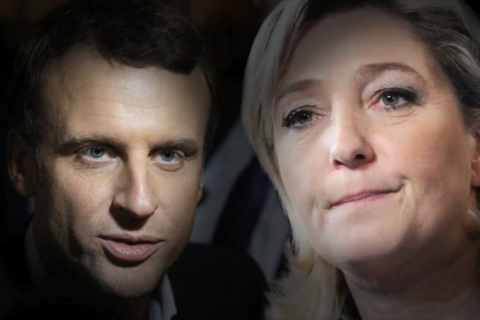 Emmanuel Macron e Marine Le Pen reproducao AFP