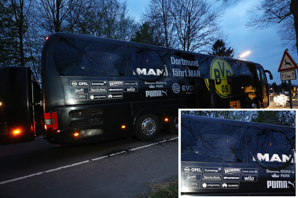 Ônibus do Borussia Dortmundo é alvo de explosivo