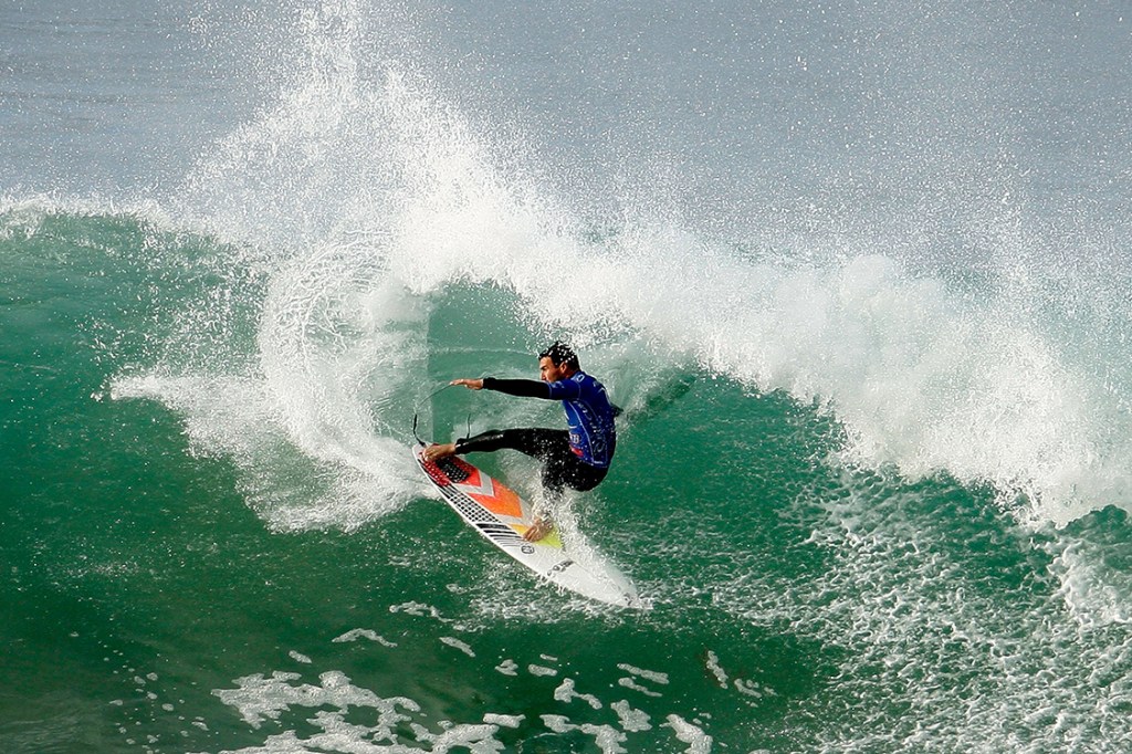 Joel Parkinson compete no mundial de surfe em Bells Beach, na Austrália