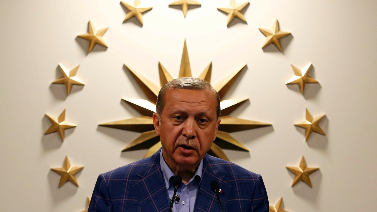 Imagens do dia - Presidente turco Recep Tayyip Erdogan
