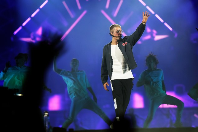 O cantor canadense Justin Bieber se apresenta no estádio Allianz Parque, na zona oeste da capital paulista - 01/04/2017