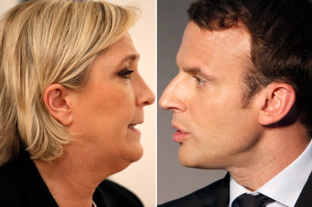 Eleições na França: Marine Le Pen e Emmanuel Macron