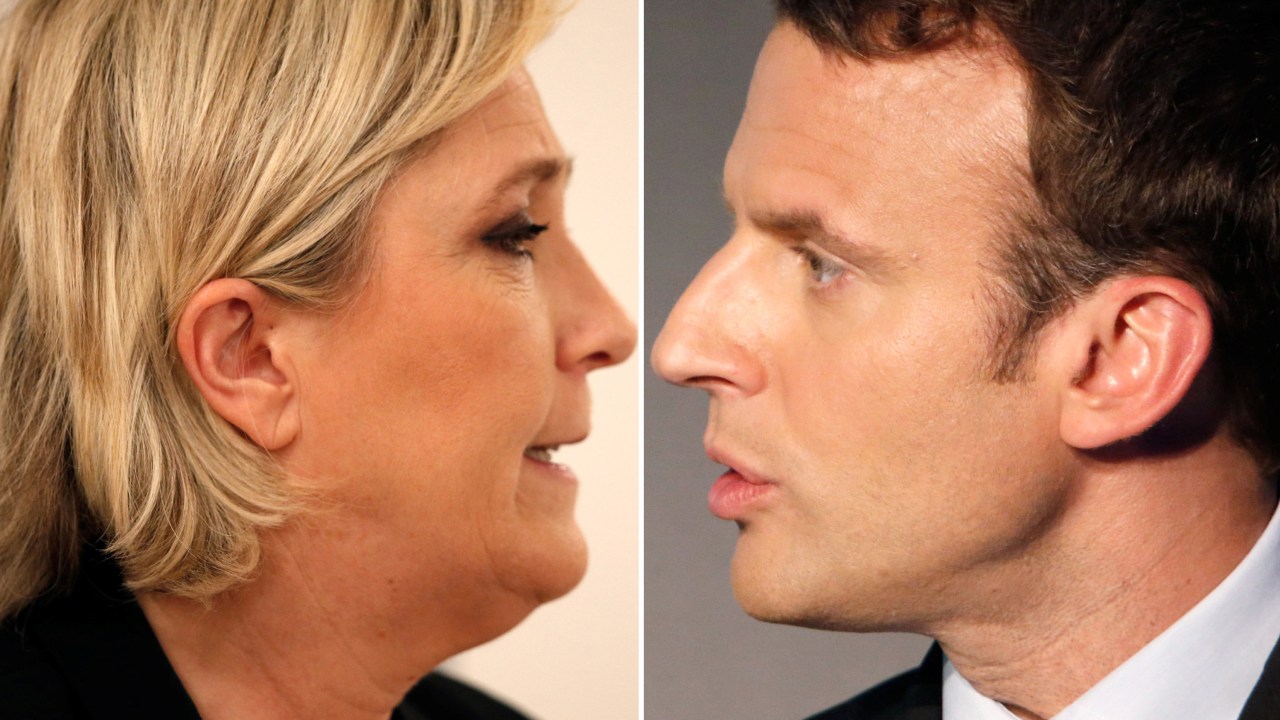 Eleições na França: Marine Le Pen e Emmanuel Macron