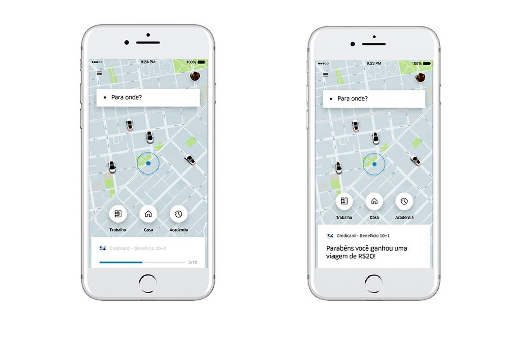 Uber lança benefício pra usuários que pagarem com Credicard