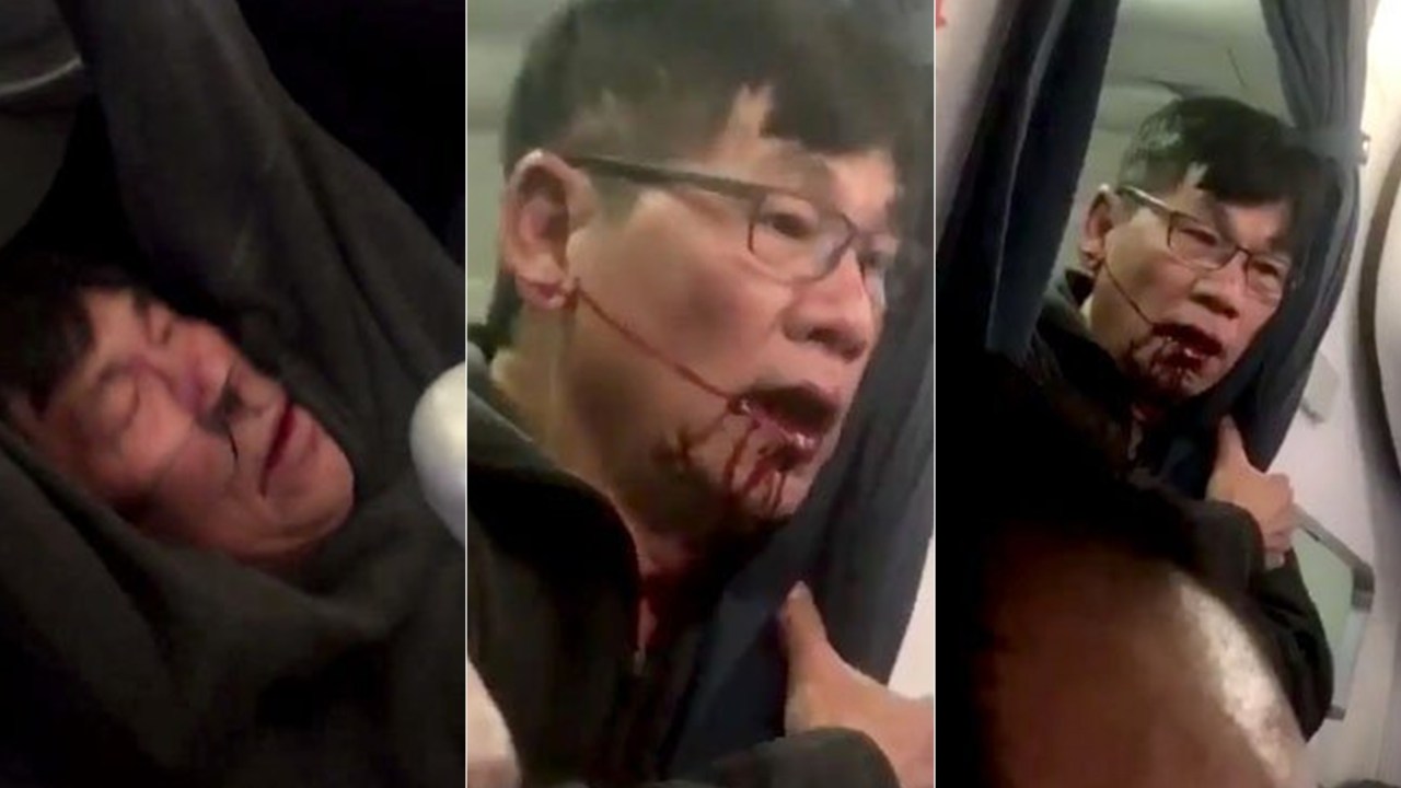 Passageiro retirado à força do avião da United Airlines