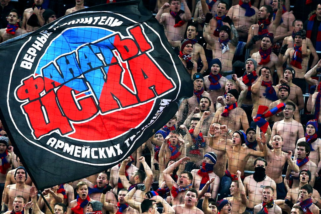 Torcida do CSKA, time de futebol de Moscou, Rússia - 03/12/2016