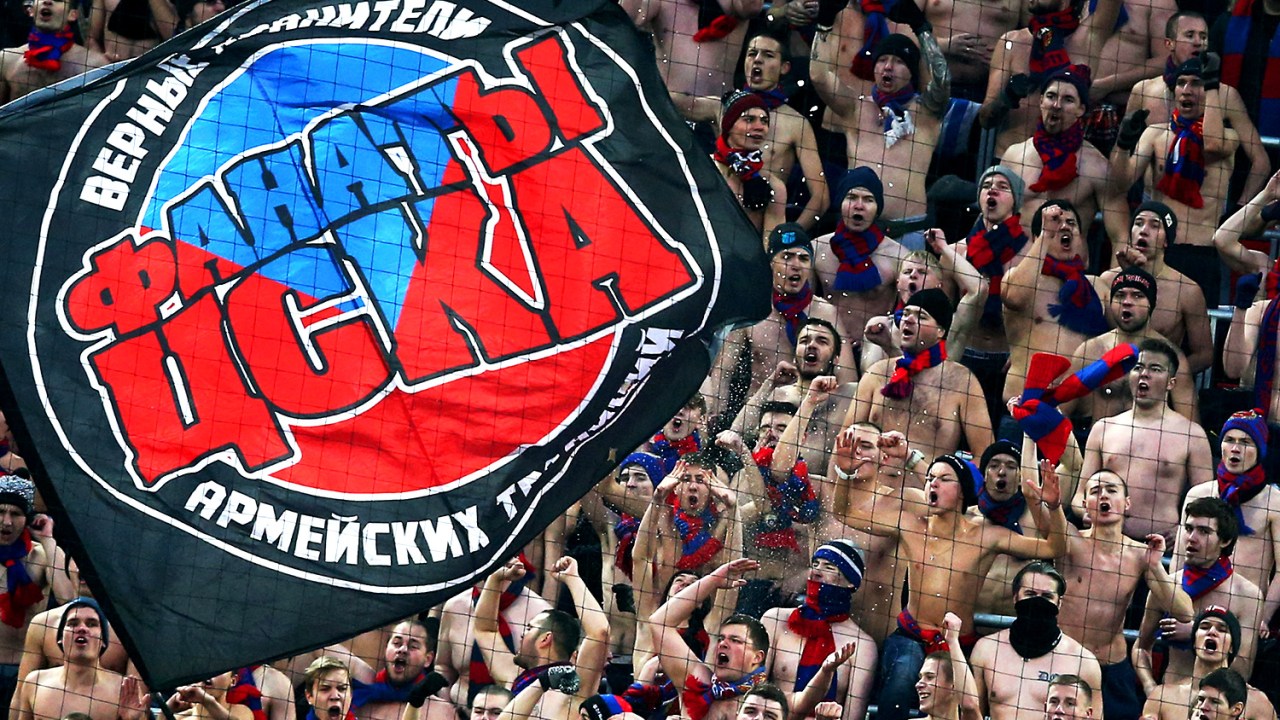 Torcida do CSKA, time de futebol de Moscou, Rússia - 03/12/2016