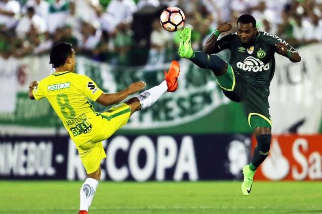 Lance da partida entre Chapecoense e Atlético Nacional, válida pela Recopa Sul-Americana, na Arena Condá, em Chapecó Lance da partida entre Chapecoense e Atlético Nacional, válida pela Recopa Sul-Americana, na Arena Condá, em Chapecó