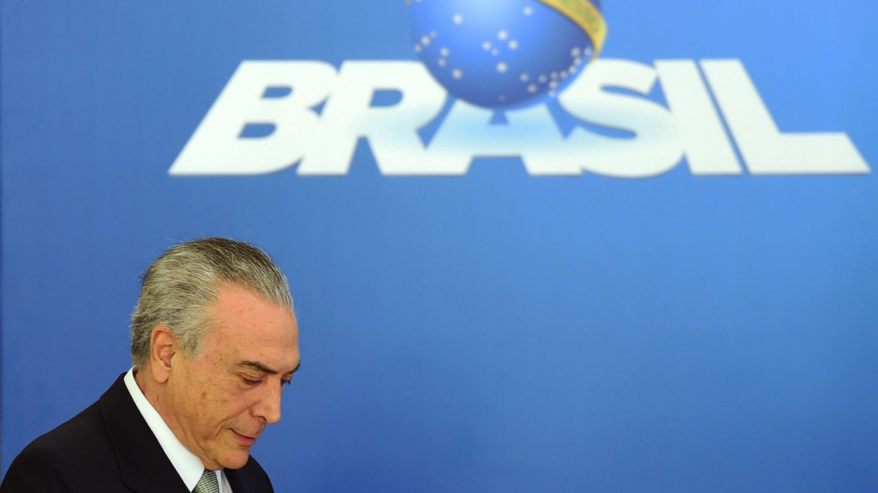 O presidente Michel Temer, no Palácio do Planalto, em Brasília (DF) - 16/06/2017