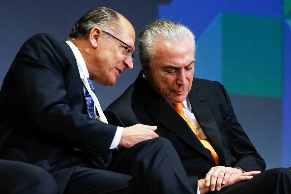 O presidente Michel Temer (PMDB) e o governador de São Paulo Geraldo Alckmin