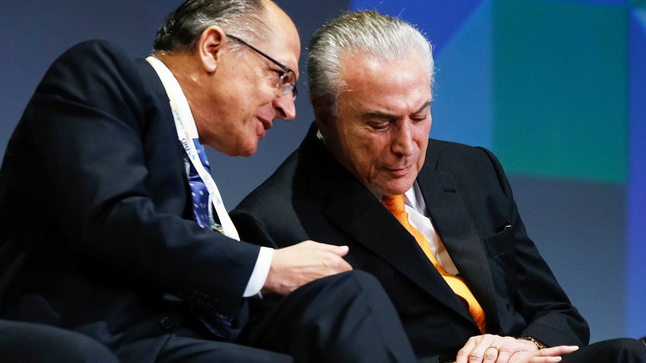 O presidente Michel Temer (PMDB) e o governador de São Paulo Geraldo Alckmin