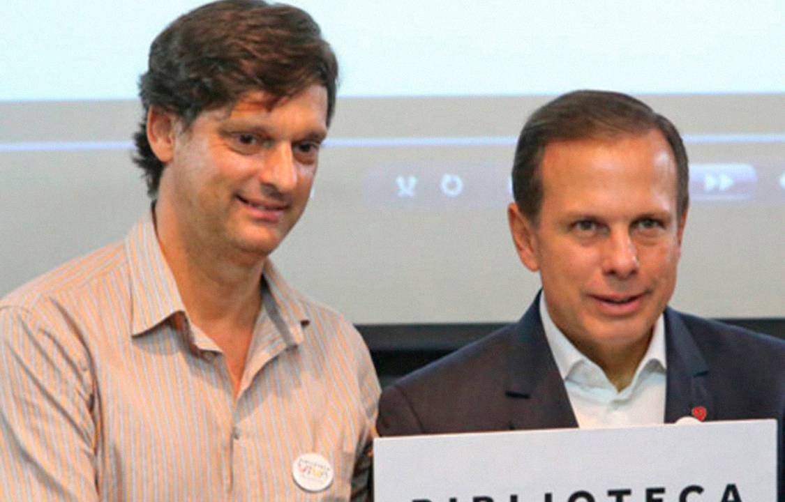 Secretário da Cultura, André Sturm, e João Dória