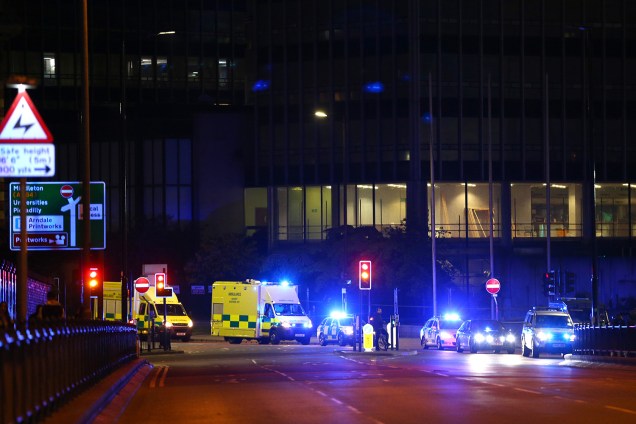 Uma explosão na arena de Manchester, na Inglaterra, onde ocorria um show da cantora Ariana Grande, deixou mortos e feridos, informou a polícia local - 22/05/2017