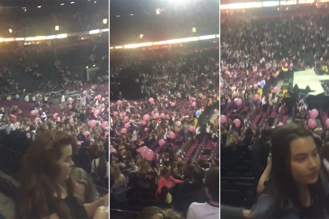 P&uacute;blico evacua o Manchester Arena ap&oacute;s barulho de explos&atilde;o