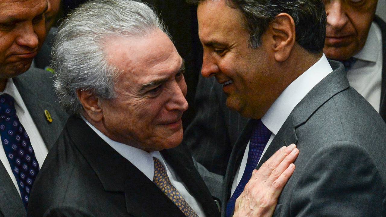 Michel Temer e Aécio Neves