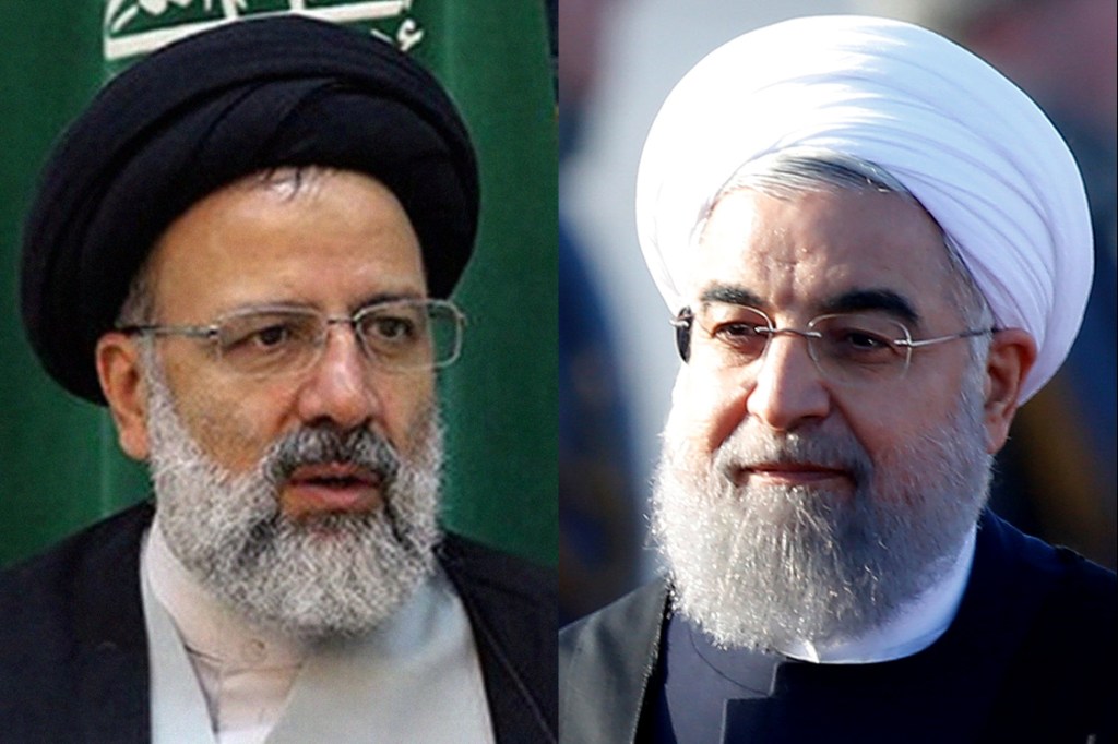 Ebrahim Raisis e Hassam Rouhani, candidatos à presidência do Irã