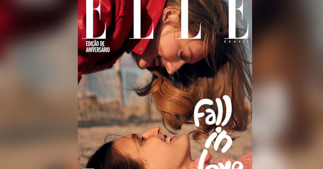 Capa da 'Elle Brasil' com casal gay ganha elogios no exterior