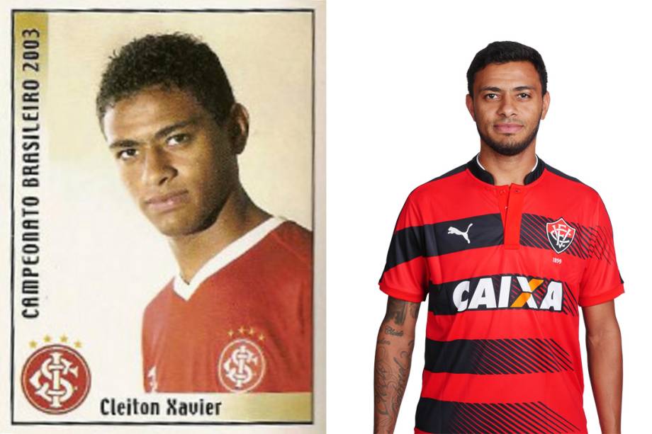 Cleiton Xavier<span> em 2003 estava no Internacional. Em 2017 jogará pelo Vitória</span>