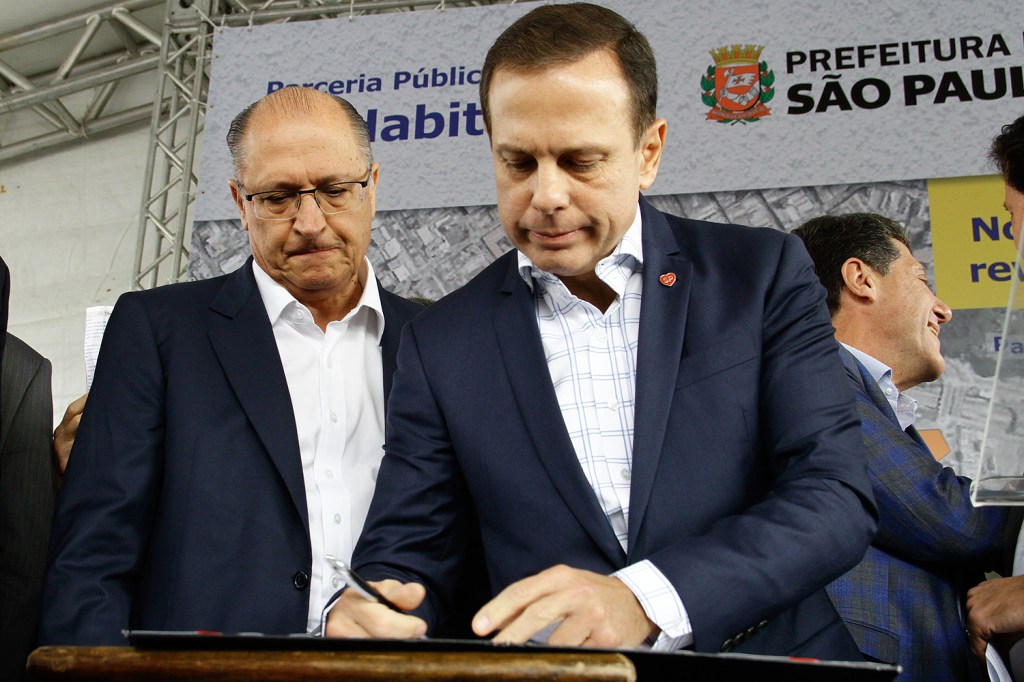 O prefeito João Doria e o governador Geraldo Alckmin