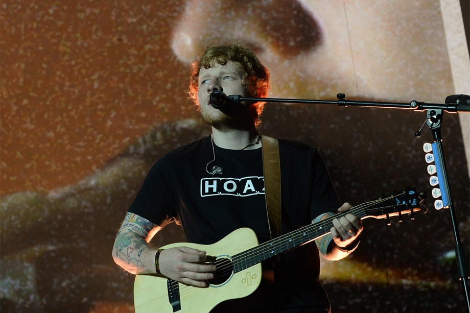 Ed Sheeran durante a turnê “Divide Tour” no Allianz Parque em São Paulo - 28/05/2017