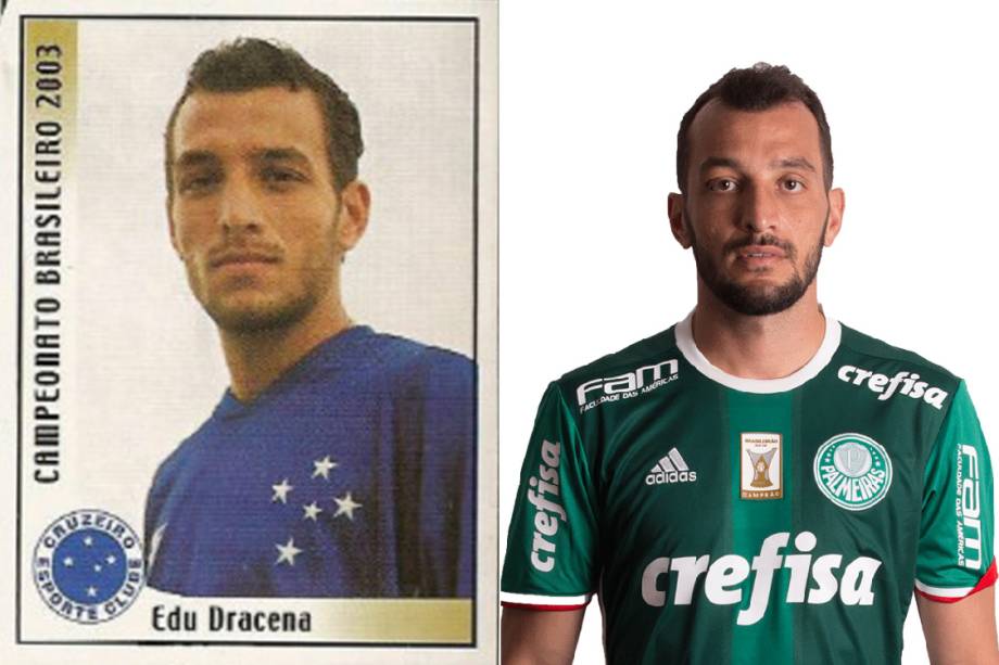 Edu Dracena<span> em 2003 estava no Cruzeiro. Em 2017 jogará pelo Palmeiras</span>