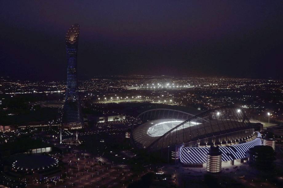 Vista geral do Estádio Internacional Khalifa em Doha, no Catar