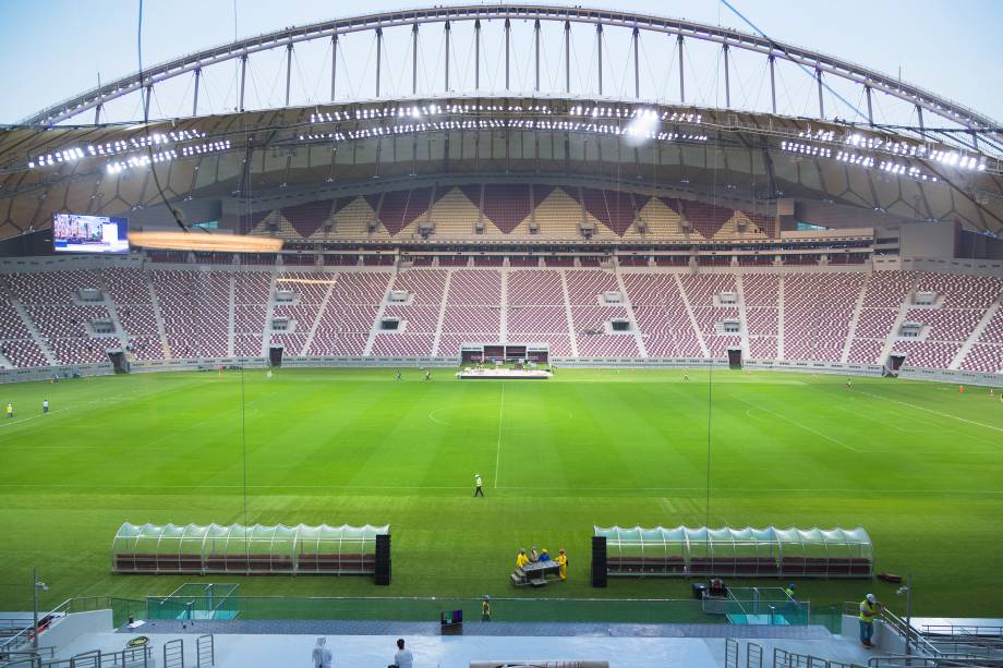 Vista geral do Estádio Internacional Khalifa em Doha, no Catar