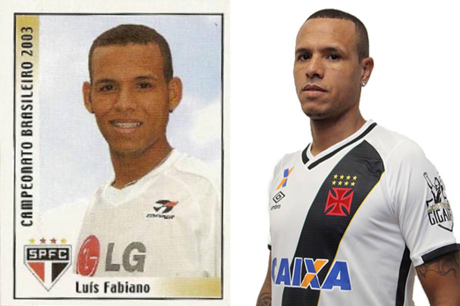 <span>Luis Fabiano em 2003 estava no São Paulo. Em 2017 jogará pelo Vasco</span>