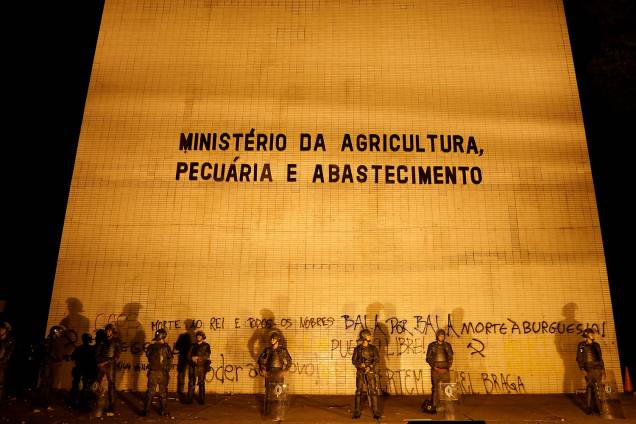 Ministério da Agricultura após protesto que pede a saída do presidente Michel Temer em Brasília (DF) - 24/05/2017