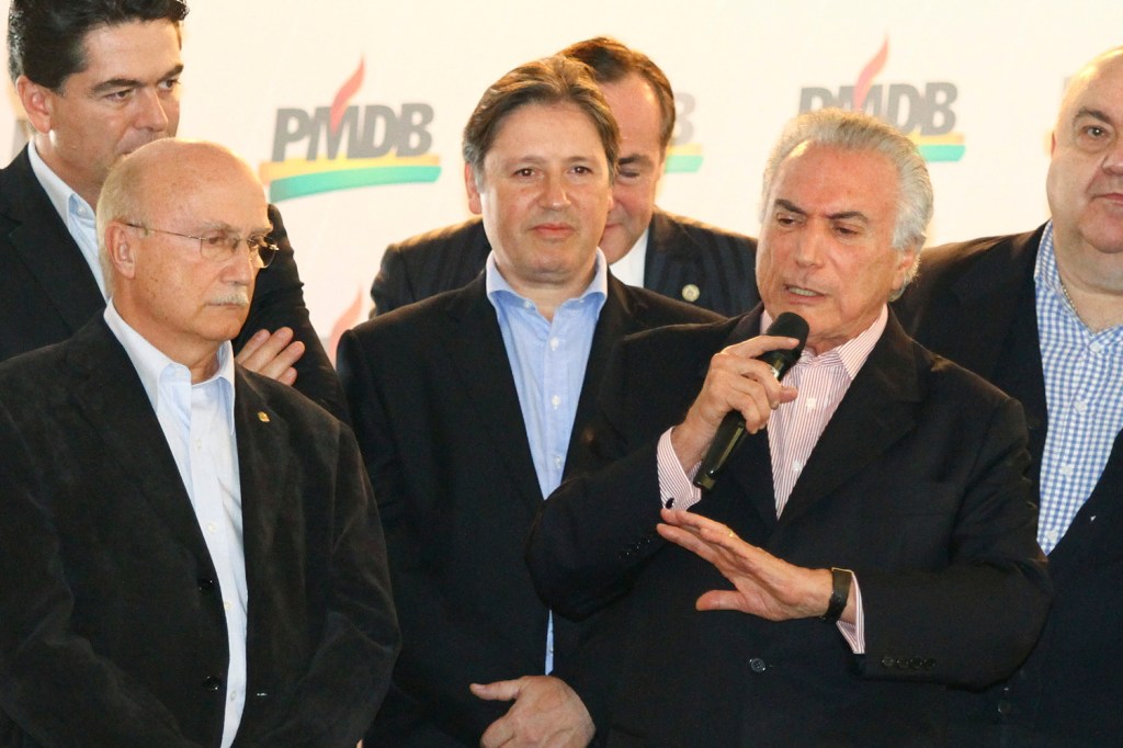 Michel Temer e o deputado federal Rodrigo Rocha Loures (PMDB-PR) - 29/09/2015