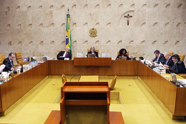 Sessão no STF (Supremo Tribunal Federal) que analisa denúncia da Procuradoria-Geral da República (PGR) de que o presidente da Câmara, Eduardo Cunha, teria recebido 5 milhões de dólares de propina em esquema de corrupção - 17/05/2017