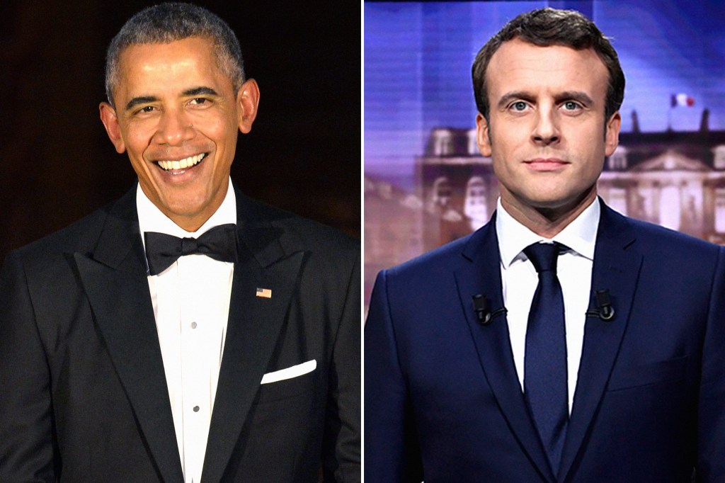 Barack Obama e Emmanuel Macron
