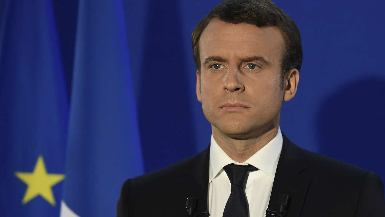 Emmanuel Macron faz discurso da vitória em Paris