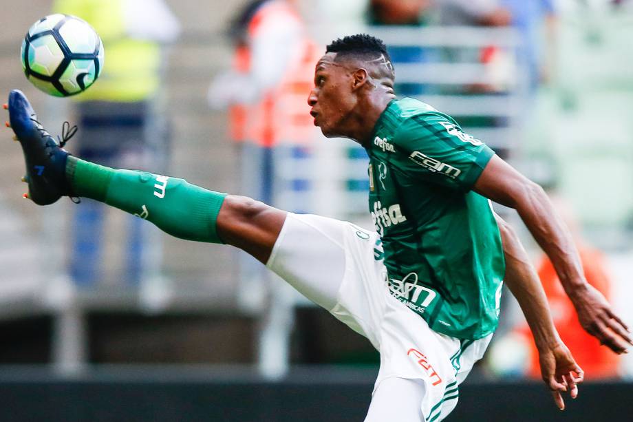 Tche Tche do Palmeiras em jogo contra o Vasco da Gama válido pela 1ª rodada do Campeonato Brasileiro da Série A 2017, no Allianz Parque, zona oeste da capital - 14/05/2017