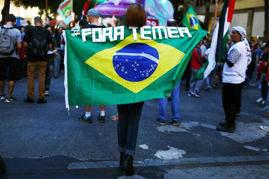 Manifestação contra o presidente Michel Temer no centro do Rio de Janeiro - 18/05/2017