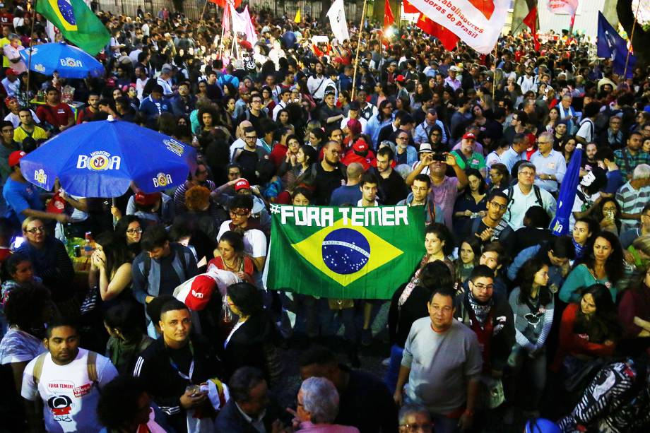 Manifestação contra o presidente Michel Temer no centro do Rio de Janeiro - 18/05/2017