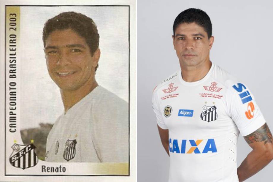 Renato<span>, em 2003 estava no Santos. Em 2017 jogará novamente pelo Santos</span>