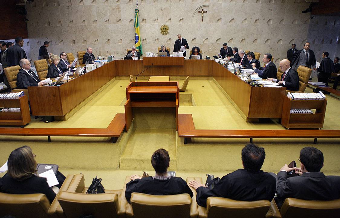 Sessão no plenário do Supremo Tribunal Federal