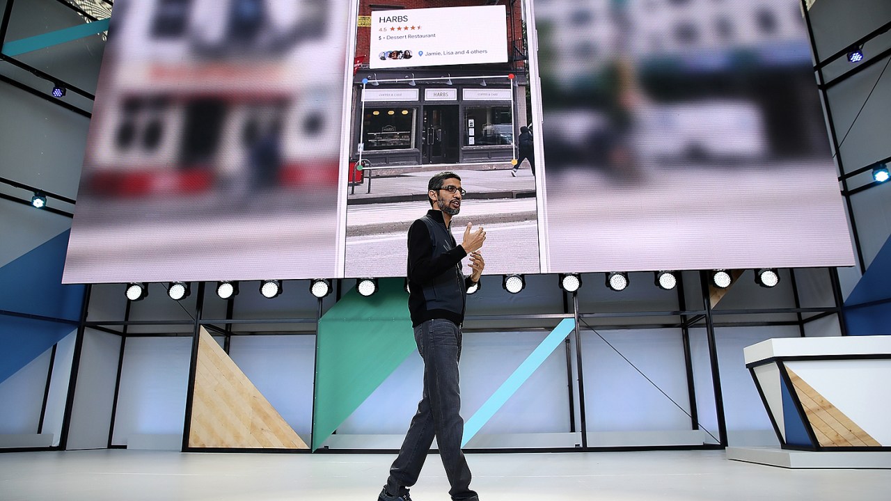 Sundar Pichai, CEO do Google, apresenta Google Lens