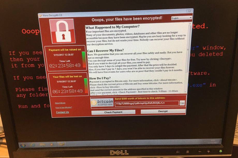 Tela dos computadores do Tribunal de Justiça, hackeado