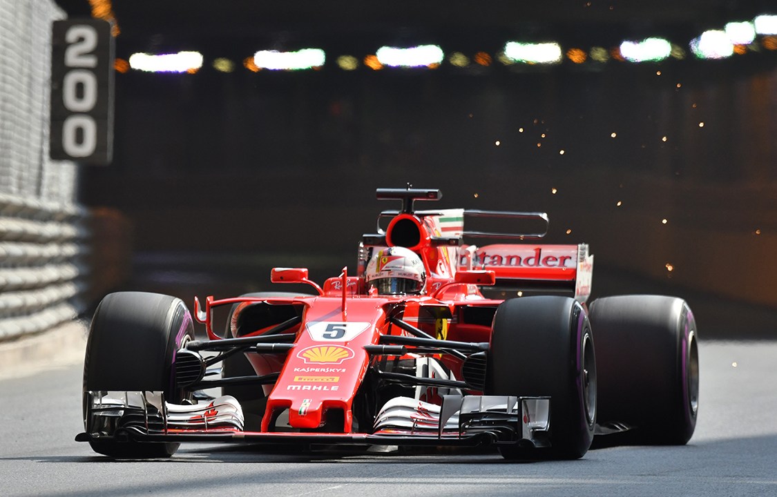 Alemão Sebastian Vettel, durante treino no circuiro de Mônaco