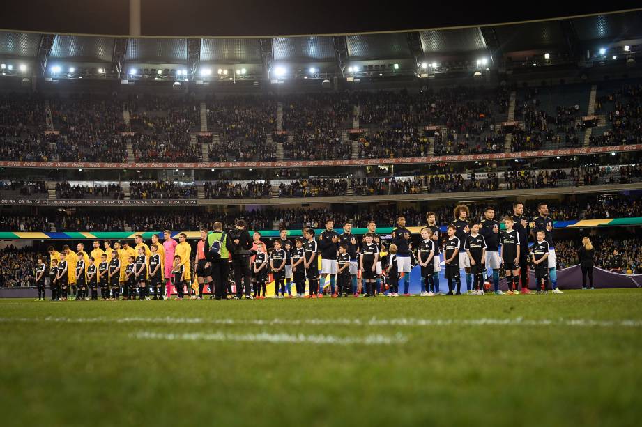 Amistoso da seleção brasileira contra a Austrália no Melbourne Cricket Ground em Melbourne - 13/06/2017