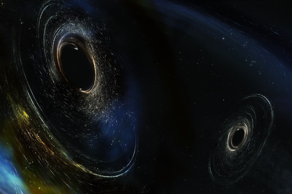 Ilustração de buracos negros