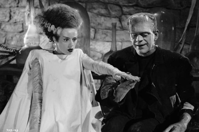 Boris Karloff e Elsa Lanchester em 'A Noiva de Frankenstein' (1935)