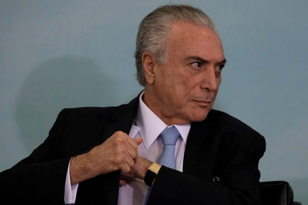 Michel Temer durante cerimônia em Brasília
