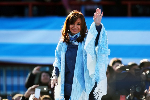 Cristina Kirchner em ato realizado em estádio, na cidade de Buenos Aires (Argentina) - 20/06/2017